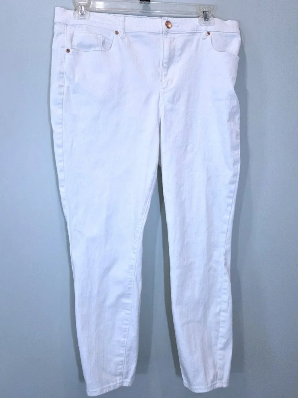 NWOT Ann Taylor LOFT Skinny Ankle White Jeans Size 14